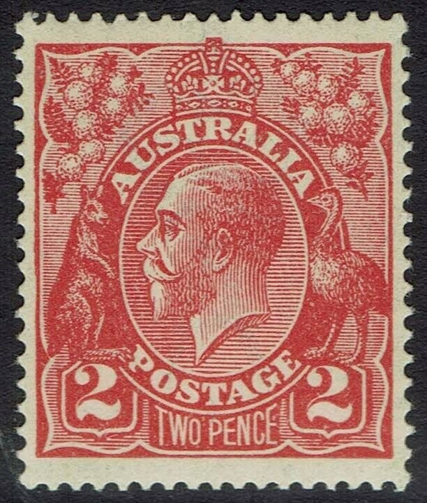 AUSTRALIA 1918 KGV 2D RED SINGLE WMK MNH **