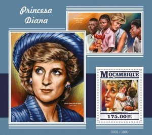 2015 MOZAMBIQUE MNH. PRINCESS DIANA     |  Michel Code: 8248 / Bl.1089