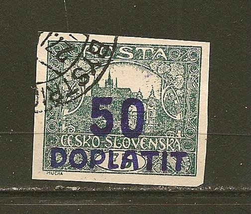 Czechoslovakia J24 Postage Due Imperforated Used