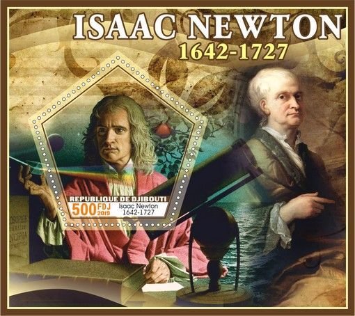 Stamps. Isaac Newtone 2019 year 6 sheets perforated