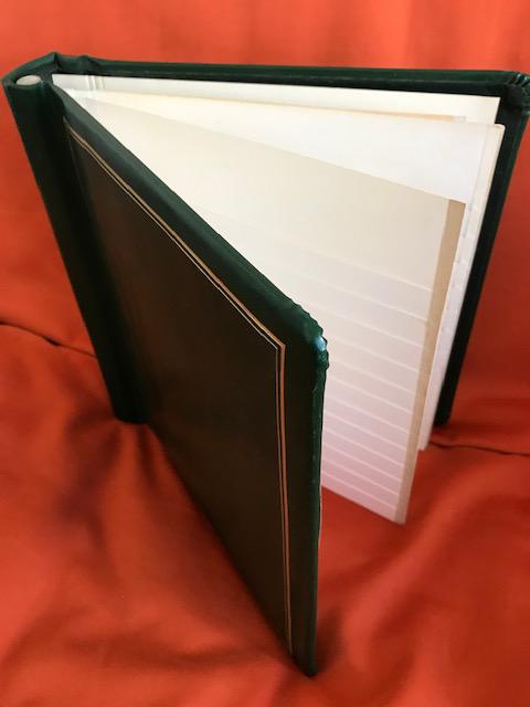 Elbe Line used stamp album, Green faux leather