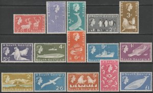 EDSROOM-21937 South Georgia 1-15 MNH 1963-69 Complete Marine Life CV$207.70