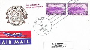 801, 3c Territory of Puerto Rico, House of Farnam    First Day Cover