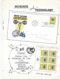 United Nations 115  FDC & Margin block