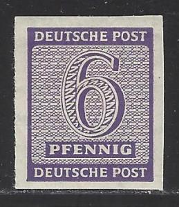 GDR West Saxony Scott # 14N4, mint hr, variation imperf