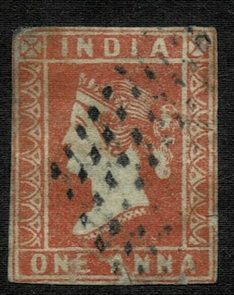     INDIA 1854  qv 1as  litho fine used  rare fine cds good  