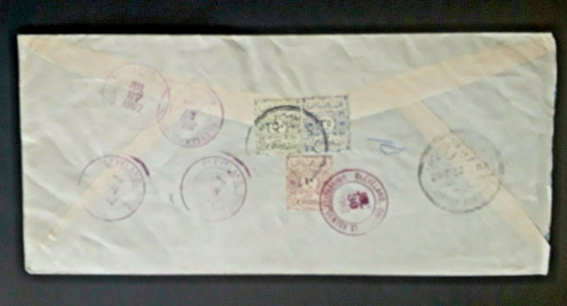 1962 Cairo United Arab Republic To Cleveland Ohio Philatelic Registered Cover