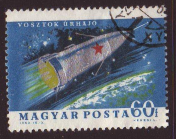 Hungary 1964 Sc#1564, SG#1965 60f Vostok Spaceship USED.