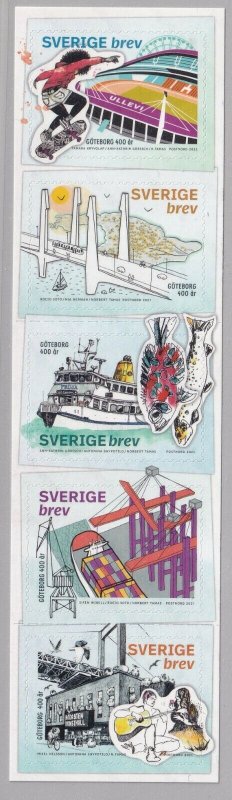 Sweden 2021  Gothenburg's 400th Anniversary Ships Fish Bridge  MNH