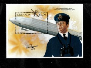 Grenada 1996 - War Zeppelins - Souvenir Stamp Sheet - Scott #2577 - MNH