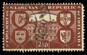 IRELAND Sc 139 F-VF/USED - 1949 2½p Leinster House - Sound