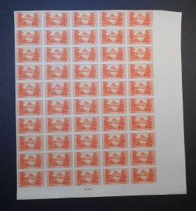 1935 National Parks 9c Sc 764 FARLEY sheet of 50, no gum as issued NGAI (KL