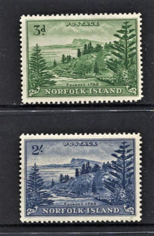 STAMP STATION PERTH Norfolk Island #23-24 Ball Bay Definitive  MNH- CV$37.00