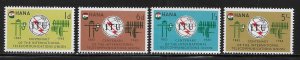 Ghana 204-207 100th ITU set MNH