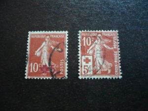 Stamps - France - Scott# B1-B2 - Used Set of 2 Stamps