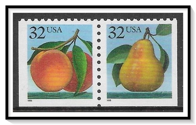 US #2488b Peach & Pear Pair MNH