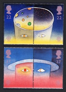 Great Britain Europa CEPT Europe in Space 2 pairs 4v 1991 MNH