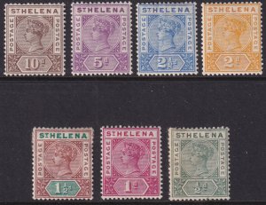 Sc# 40 / 46 St. Helena 1890 -1897 QV Queen Victoria full set MH CV $95.25 Stk 1