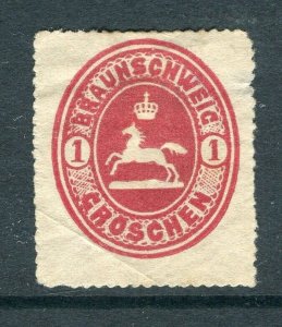 GERMANY; BRUNSWICK 1860s classic rouletted issue Unused 1g. value