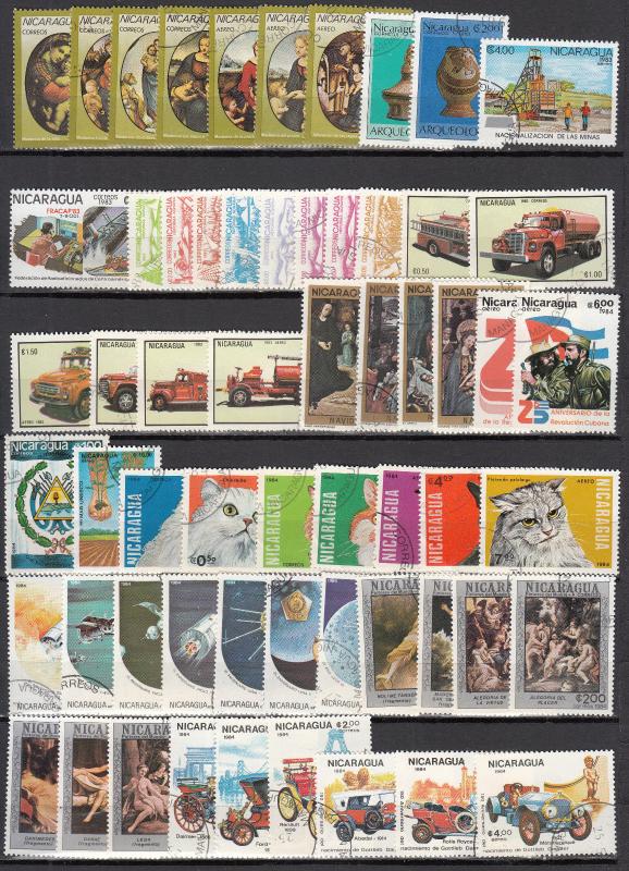 Nicaragua - 650+ different stamp collection