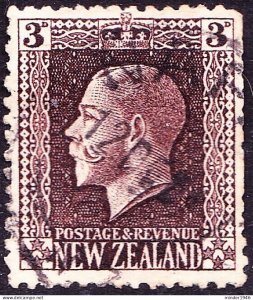 NEW ZEALAND 1915 KGV 3d Chocolate SG420 Used