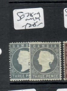 GAMBIA QV CAMEO 3D  SG 28-29  MOG     P0719H