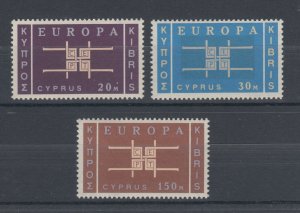 Cyprus Sc 229-231 MNH. 1963 EUROPA-CEPT, cplt F-VF