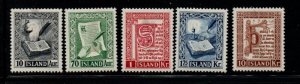 Iceland Sc 278-282 1953 Reykjabok stamp sheet mint