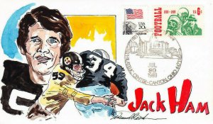 Wild Horse Hand Painted Football NFL Hall of Fame Jack Ham Steelers 1988