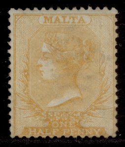 MALTA QV SG12, ½ bright orange-yellow, LH MINT. Cat £275.