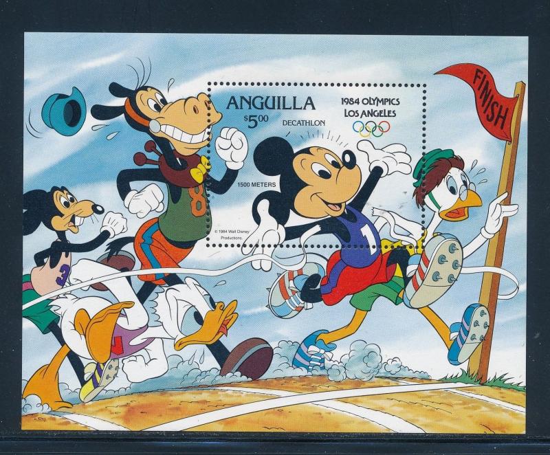 Disney Anguilla - MNH  Souvenir Sheet Mickey Olympic #568a (1984)