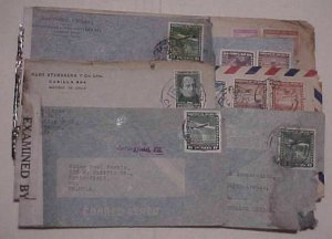 CHILE  8 CENSORED COVERS MOSTLY TO USA