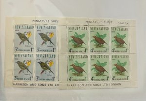 Souvenir Sheet New Zealand Scott #B71a-B72a nh