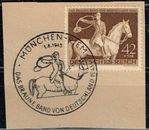 Germany 1943,Sc.#B243 used, Hunting rider, nice cancel