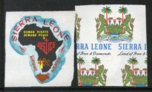 Sierra Leone 1970 40c on ½c S.W Africa Map Odd Shaped Adhesive Sc C110 MNH #...