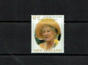 New Zealand: 2002, Queen Elizabeth the Queen Mother, Commemoration, MNH