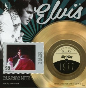 Nevis Elvis Presley Stamps 2012 MNH Classic Hits 1977 My Way 1v S/S I