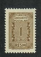 Turkey; Scott O76; 1962;  Unused; NH