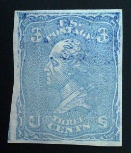 Scott #79-E25c - 3c Blue - Loewenberg Decalcomania - Starch Coat