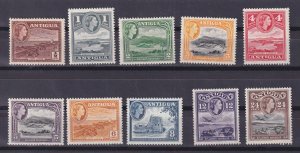 ANTIGUA 1953, SG# 120a-129, part set, Queen Elizabeth II, MH