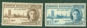 BRITISH HONDURAS 127-8 MNH BIN $1.00