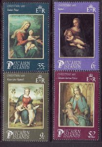 Pitcairn-Sc#262-5- id9- unused NH set-Christmas-1985-please note that the