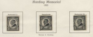 Scott 610 - 612 - W.G.Harding. Set Of 3. MH & Used.  #02 610s3