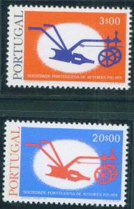 PORTUGAL Scott 1277-8 Writers Society set 1976 CV $4.40