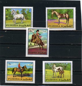 Fujeira MNH MI 582-6A Horses 1976