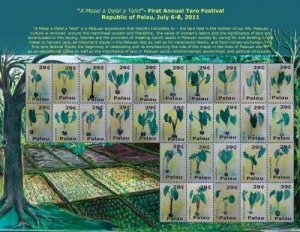 Palau - 2011 - Taro Festival - Sheet of Thirty  - MNH