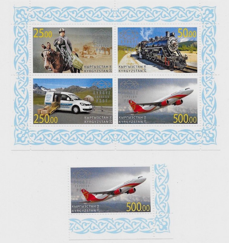 KYRGYZSTAN - EXPRESS POST Sc 1-2 NH issue of 2014 - TRANSPORTATION