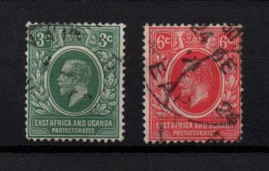 East Africa & Uganda KGV 3c & 6d fine used SG66-67 WS29417