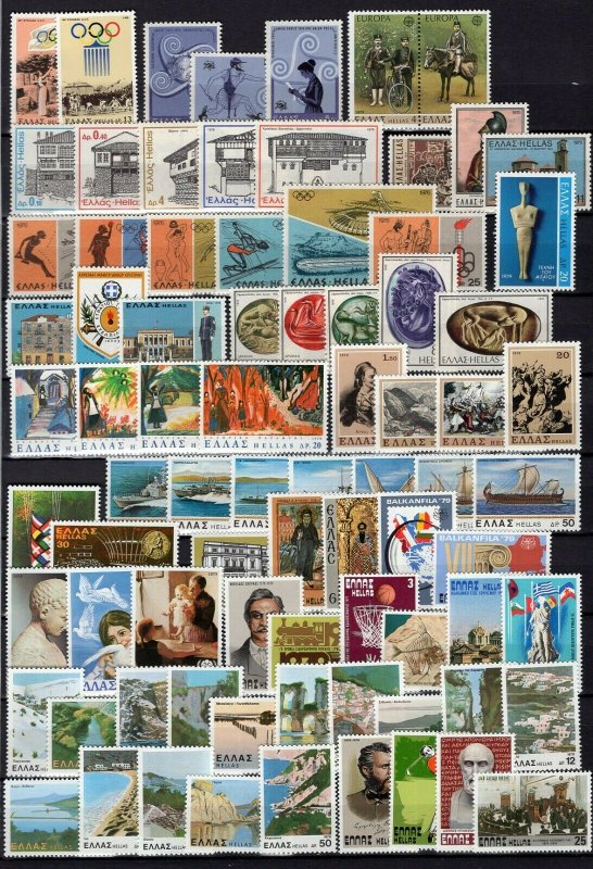 Greece 1970-1980 Collection of MNH Sets CV$170