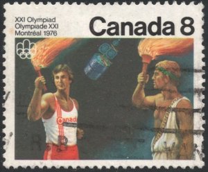 Canada SC#681 8¢ Transfer of Olympic Flame by Satellite (1976) Used